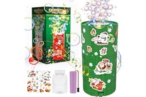 Panamalar Macchina Bolle di Sapone per Bambini, Macchina Automatica per Bolle con Musica/Batteria Ricaricabile/80ml Soluzione,10000+ Bolla/Min Macchina Sparabolle per Feste Natale all'Aperto Matrimoni
