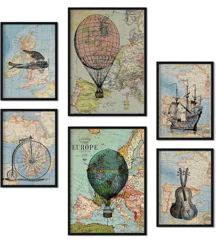 Nacnic Affiche Géographique Dans Le Style Vintage Carte De La Chine Et Du Japon A Partir De 1920 De Cartes Du Vieux Monde A3 Inconnu Sans Cadre 87644123