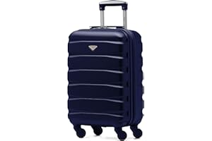Flight Knight ABS 3 Tailles Valise Legere Compatible avec Air France, Hop! easyJet, RyanAir Et Bien d'autres! Bagage a Main 55x35x20 cm Et Bagage en Soute Grande avec 4 Roues.