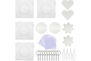 Allazone Perline a Fusione 5mm 10 Pz Perline da Stirare con 6 Pz Pinzette Bianche, 10 pz per Carta da Stiro per Bambini, Perline da Stirare Pegboard per Il Tempo Libero Creativo