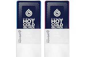 Gelpacks Direct 2X Hot and Cold Gel Pack Reusable - Includes 2X Non-Woven Sleeve - Reusable Ice Packs for Sports Injuries – Hip, Shoulder, Back, Waist, Thigh, Calf, Shin Ice Pack, (Large: 28 x 18cm)