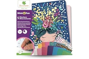 Mosaïques autocollantes pour enfants - 5 tableaux Rêves Enchantés - Loisir créatif - Stick & Fun - Dès 5 ans - Sycomore - CRE7009