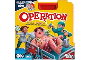 HASBRO GAMING Operation Electronic Board Game with All-in-One Carrying Case - English Version