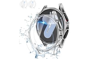 LINTEKER 2+2 Stück hülle für Samsung Galaxy Watch FE/5/4 40mm Schutzhülle, Hart PC Bumper + HD Anti-Beschlag gehärtetes Glas Displayschutz, Wasserdichtes Schutzfolie für Galaxy Watch FE/5/4 40mm, Transparent