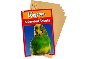 Kagesan Fogli di Sabbia per Gabbie per Uccelli, Grandi (43 x 28 cm), Confezione da 60