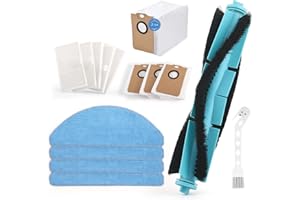 RongZy Repuestos para Cecotec Conga 7490 Immortal, 8290 Immortal Ultra Power Home Genesis X-Treme Accesorios,1 Cepillo Principal, 3 Bolsas Polvo,4 Paños Fregado,5 Filtro Hepa Replace