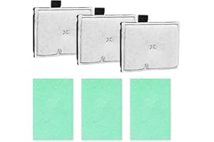 Haliya CF1 Filter 3 Month Service Kit – Compatible with Interpet CF1 Filter – Fish Tank Filter Cartridges Kit for Aquarium, Replacement Pack (3+3)