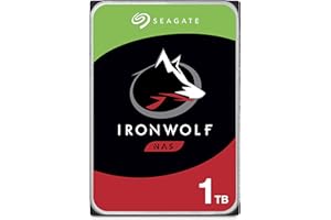 Seagate IronWolf 1 To, Disque dur interne NAS HDD, CMR 3,5" SATA 6 Gbit/s 5 900 tr/min, 64 Mo de mémoire cache, pour NAS RAID, services Rescue valables 3 ans (ST1000VN002)