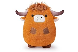 FORTUNING'S JDS Microwave Heating Pad for Pain Relief Cramps & Period Pain Relief 11.8" Highland Cow Heating Pad Plush for Menstruation, Back Pain, Neck Shoulder, Stress Relief Moist Heat Pad Gifts for Unisex