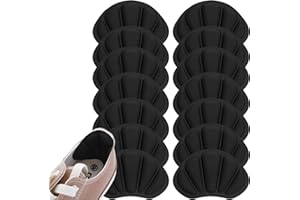 RAROUYI Taloneras Antideslizantes Para Hombres y Mujeres, 7 Pares De Taloneras Autoadhesivas Para Zapatos De Gran Tamaño, Almohadillas De Apoyo Para El Talón, Almohadillas Para El Talón Para Evitar (Negro)