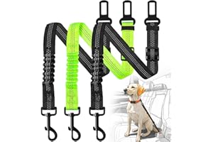 Blanlody Anschnallgurt Hund Auto Verstellbarer Hundegurt Auto Hundeanschnaller Fürs Auto Mit Rückdämpfung Hunde Anschnallgurt Auto Mit Reißfest Für Kleine Und Mittlere Hunde Und Alle Autotypen (3pcs)
