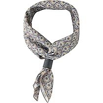 Sciarpa Quadrata Vintage Arrotolata A Mano, Foulard Retrò Color - Foto 6