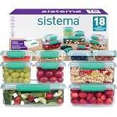 Sistema KLIP IT Airtight Food Containers | Airtight Stackable Meal Prep Containers | School Lunch Boxes &amp; Small Containers |