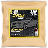 WONKEY - G&uuml;deri Oto Kurulama Bezi 50x70 cm, B&uuml;y&uuml;k Boy Ultra Emici Ara&ccedil; Kurulama Havlusu, Yıkanabilir Sentetik Araba G&uuml;deri Be