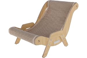 Kerbl Pet Leżak dla Kota Sundowner, Wykonany z Drewna i Sizalu, do Wewnątrz i na Zewnątrz, Wytrzymuje Obciążenie do 12 Kg, Brązowy, 52X37X37 Cm