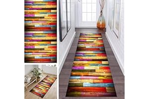 ‎ZDYHMRJ ZDYHMrj Teppich Läufer Flur rutschfest Bunt Korridor Teppichläufer Waschbar Modern Küche Schlafzimmer Wohnzimmer Läufer Teppich Breite 40cm/ 50cm/ 60cm/ 70cm/ 80cm/ 90cm/ 100cm (Size : 90x500cm)