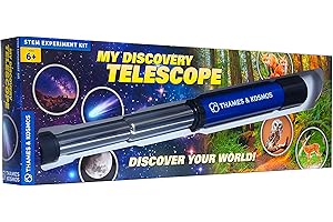Thames & Kosmos , 676919, My Discovery Telescope 12X Optical Magnification, Watch Wildlife and View The Stars At Night, Nature Discovery, Ages 6+