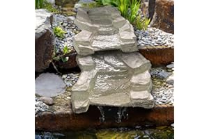 AMUR Wasserkaskade BACHLAUF BACHLAUFSCHALE Garten BACHLAUF Element GARTENTEICH Wasserfall Kaskade WASSERSPIEL TEICH BACHLAUF mit Ergänzungsschale