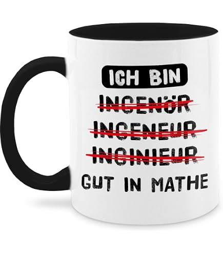 Kaffeebecher 'Ingenieur Definition' – Witziger Spruch, 330 Ml, Spülmaschinen- & Mikrowellengeeignet