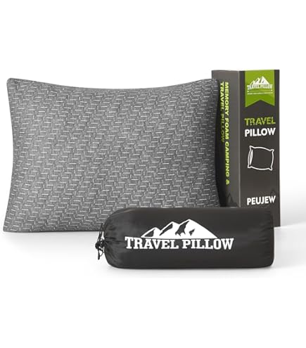 Basic Nature Cuscino Da Viaggio 40x30 Cm - Morbido E Compatto Per Aereo, Camper E Outdoor - Include Custodia