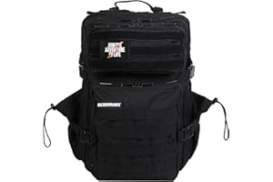 ELITRAINX Mochila 45L Táctica Repelente al Agua para Zona de Parches, Cabina Avión, Gimnasio, Compartimento para Ordenador, Oxford 1000D by ELITEX TRAINING