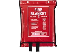 Firechief SVB4/K40 Kitemarked Budget Fire Blanket | Commercial Fire Blanket (1.8m x 1.8m) | Suitable For Use At Home, In The Workplace And For Clothing Fires