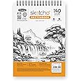 Anupam Sketch-O Sketchbook A5 | 60 Sheet 120 Pages | 140GSM | Durable Acid Free Drawing Paper |Top Spiral-Bound Sketchpad for