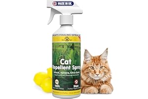KinderPet® Eco Cat Repellent Stop Cats Anti Fouling Natural Humane Citrus Spray Cat Deterrent Stops Fouling Digging Pooping Peeing Urinating Scratching 500ml