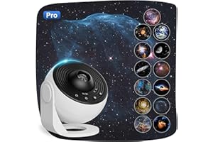 Lysumurl Galaxy Projector Pro, 13 in 1 Planetarium Star Projector with 12 Film Discs, 360° Starry Sky Night Light Nebula Lamp, Celestial Night Light for Adults Kids Bedroom Decoration