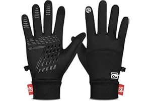 Yobenki Warm Winter Gloves - Anti Slip Touchscreen, Windproof & Water Resistant Running & Cycling Gloves for Men & Women