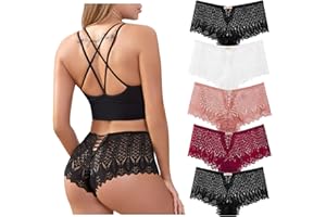 Getervb 5-pak stringów tanga damskie seksowne bielizna z niskim stanem majtki damskie stringi koronkowe slipy uwodzicielska bielizna damska bikini majtki