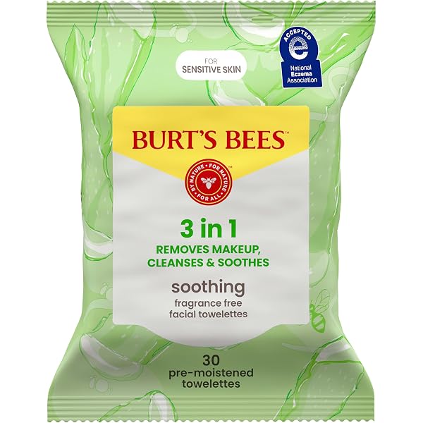 Burt's Bees Gesichtshandtücher Gurke & Salbei – Erfrischende Reinigungstücher Für Unterwegs (10 Stück)