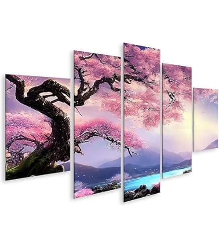 Islandburner Leinwandbild - Frau Bei Yoga Pose Im Sonnenaufgang 120x40cm Panorama