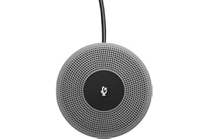 Logitech MEETUP Zusatzmikrofon, Breitband-Audio mit Rauschunterdrückung, Bluetooth, Stummschaltung, LED-Anzeigen, Kompatibel mit MeetUp Videokonferenz-Webcams, Für größere Meetingräume - Schwarz