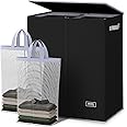 SOLEDI 145L Double Laundry Basket with Lid and Removable Bags, Large Laundry Hamper Collapsible Laundry Basket with 2 Compartment, Washing Basket for Laundry, Foldable Laundry Baskets for Bedrooms