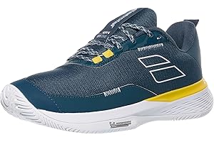 Babolat Men's, SFX EVO AC M Tennis Shoes, Size 47, Dark Blue/White, Optimal Comfort, Support and Fluidity for Amateur to Advanced Players, Suitable for All Surfaces