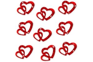 OBLIQUE UNIQUE Oblique-unique®, 100 pcs, deco double hearts, colour choice
