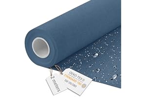 DreamRoots Tessuto Impermeabile al metro 160 cm, 220 g/m² 600D, Stoffa a Metro per Cuscini Esterni Denim dream 2M