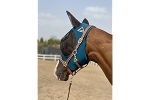 ‎TGW RIDING TGW Riding Super Fit Pferdefliegenmaske Pferde Fliegenmaske Horse Fly Mask (M, Dark Green)