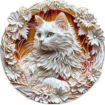 Puzzle Chat En Bois 135 Pièces – Forme Irrégulière Adorable, 23,7 X 21,8 Cm, Idéal Pour Les Amoureux Des Chats Et Moments Détente En Famille