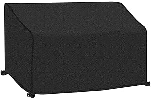 ‎INMUA INMUA Gartenbank Abdckung 2 Sitzer Wasserdicht, Winddicht, Uv-Beständige, 420d Oxford-Gewebe Abdeckung für Bank, Stapelstühle, Gartenstühle (66 X 63 X 89/134 cm)