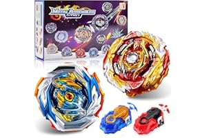 Acebwhtoy 2 in1 Bey Burst Turbo Blade, 4D Metal Fusion Kreisel mit Starter, Kampfkreisel Geschenk für Weihnachten, Geburtstag, Kreisel Spielzeug Geschenk Für Kinder, Jugendliche