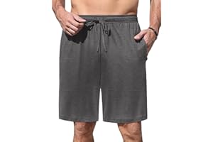 Ekouaer Męskie spodenki piżamowe spodnie wypoczynkowe letnie miękkie męskie spodnie do spania krótkie wygodne spodenki piżamy bielizna nocna odzież domowa spodnie z kieszeniami S-XXL