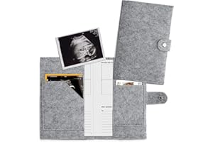 kwmobile Hülle für Mutter-Kind-Pass aus Filz - Cover für österreichischen Mutterpass - Schutzhülle mit extra Fächern - Hellgrau