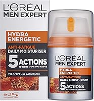 L'Oreal Paris Men Expert Hydra Energetic, Anti-Fatigue Moisturiser for Men, 50 ml