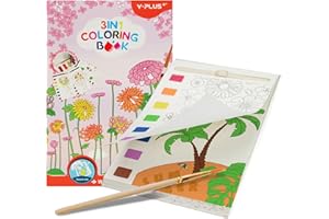 YPLUS Peinture avec Livres d'eau pour Tout-Petits ，Papier de Peinture Aquarelle Enfants 1-4 Ans ， Cadeau Artisanat d'art avec Pinceau - Robots