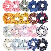 Lurrose 2er-Set Pailletten-Haargummis – Glitzernd, Weich, Elastisch (rot, Für Damen & Mädchen)