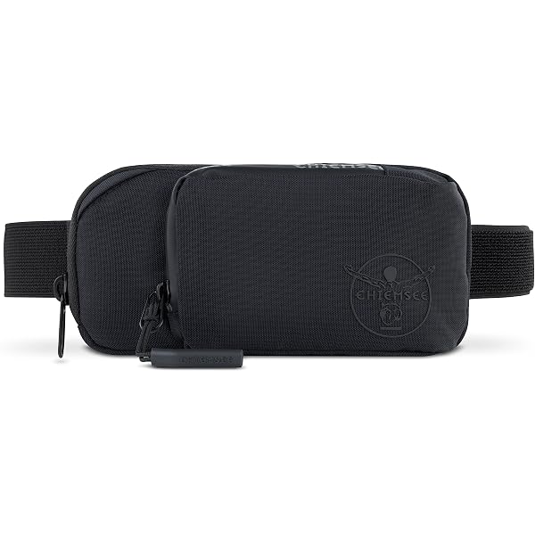 CHIEMSEE Marsupio Apanatschi - Black - Nylon Leggero Con Multipli Scomparti - 28x15x3 Cm