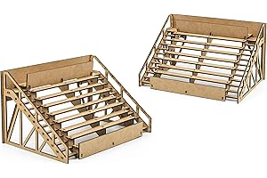 PROSCALE Gradas scalextric Escala 1:32. Decoracion Slot Accesorios Pista Slot Kit Decoracion circuitos scalextric Original tribuna scx Coches modelismo Carrera Pit Lane scalextric (2 Unidades)