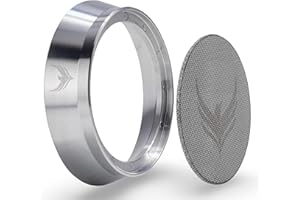 KNODOS 54mm Espresso Dosing Funnel and Puck Screen Set Magnetic Coffee Dosing Ring and Filter for 54 mm Sage Portafilter Basket